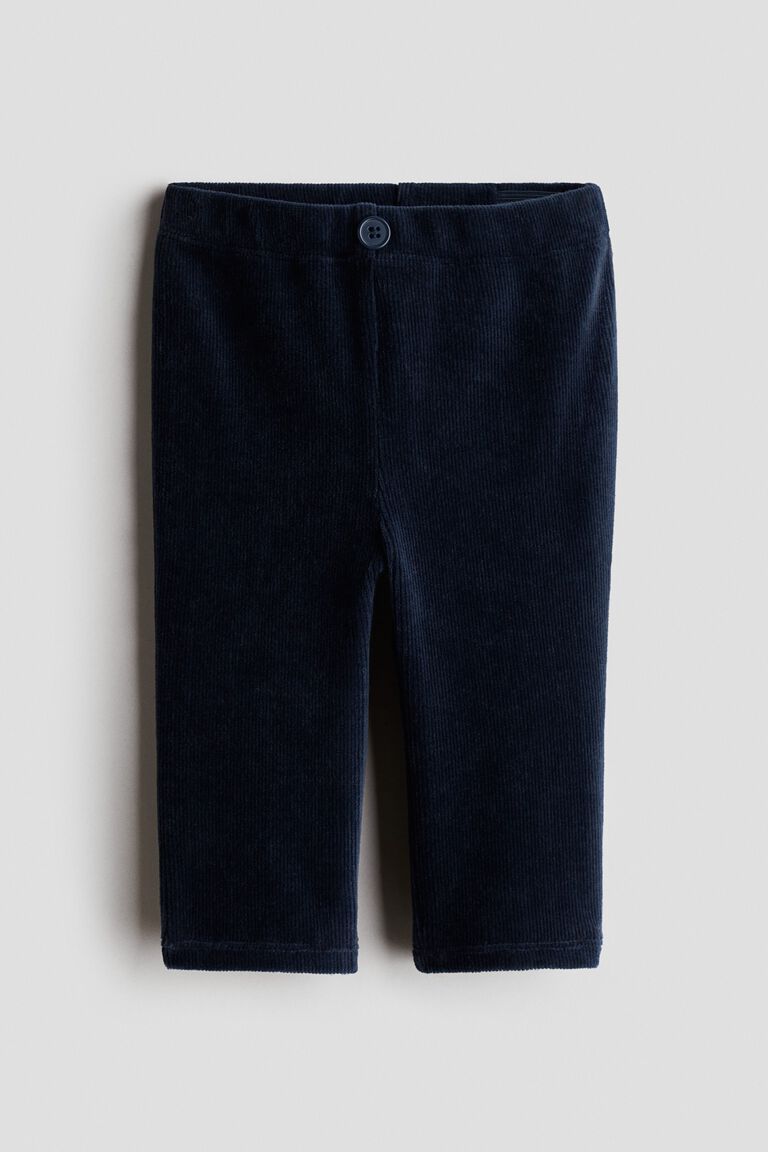 Ribbed velour leggings