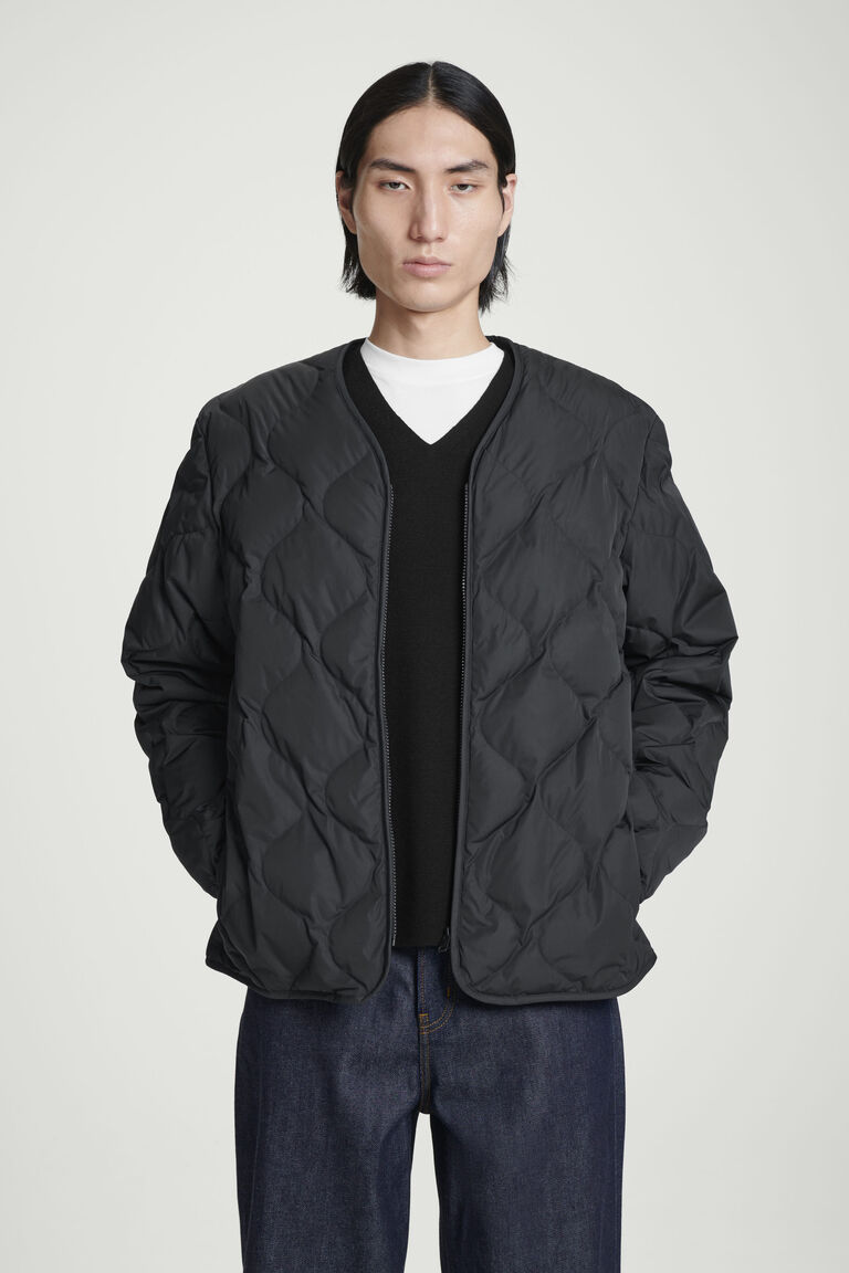 GAUZE LAYERED SLEEVE JACKET(S Black): Vintage 1.1｜THE SHOP