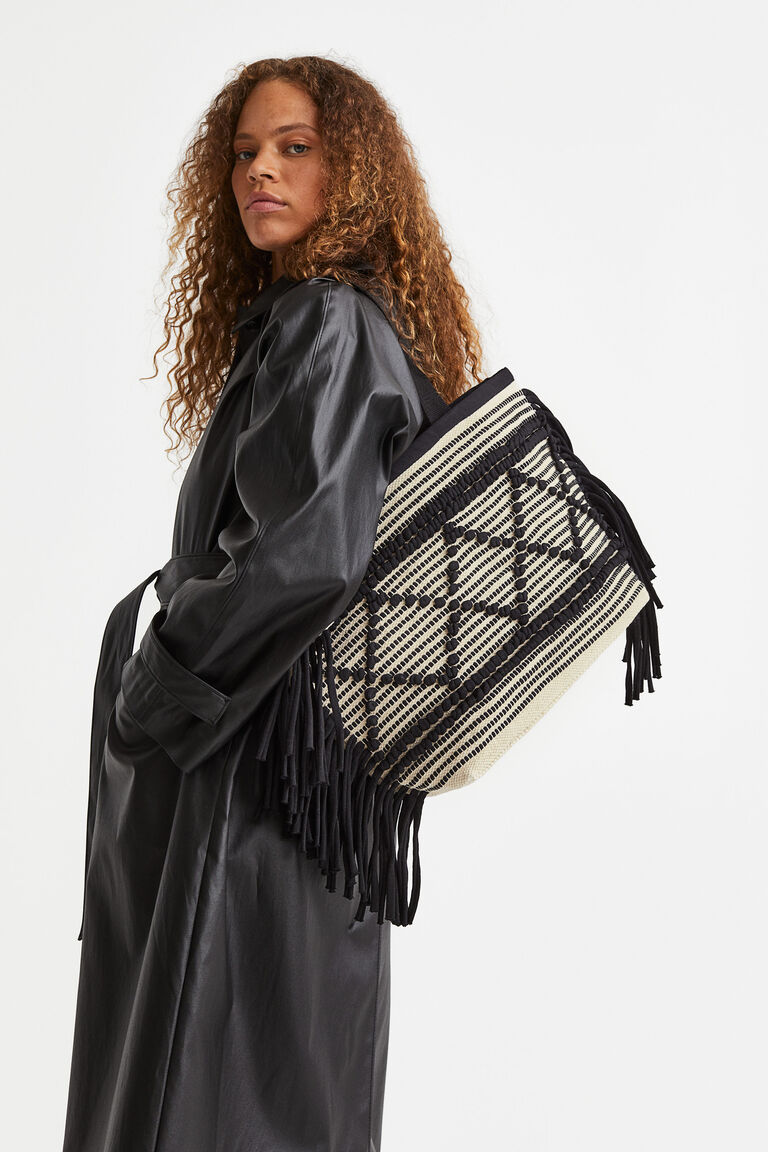 Jacquard-weave shopper