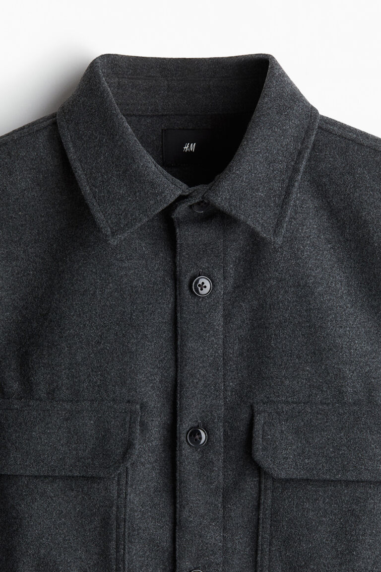 Regular Fit Felted overshirt