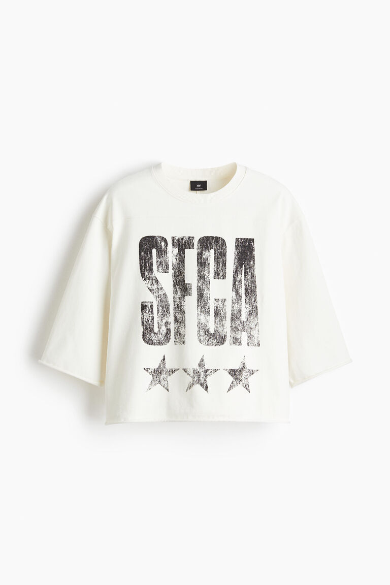 Oversized Fit Cropped T-shirt