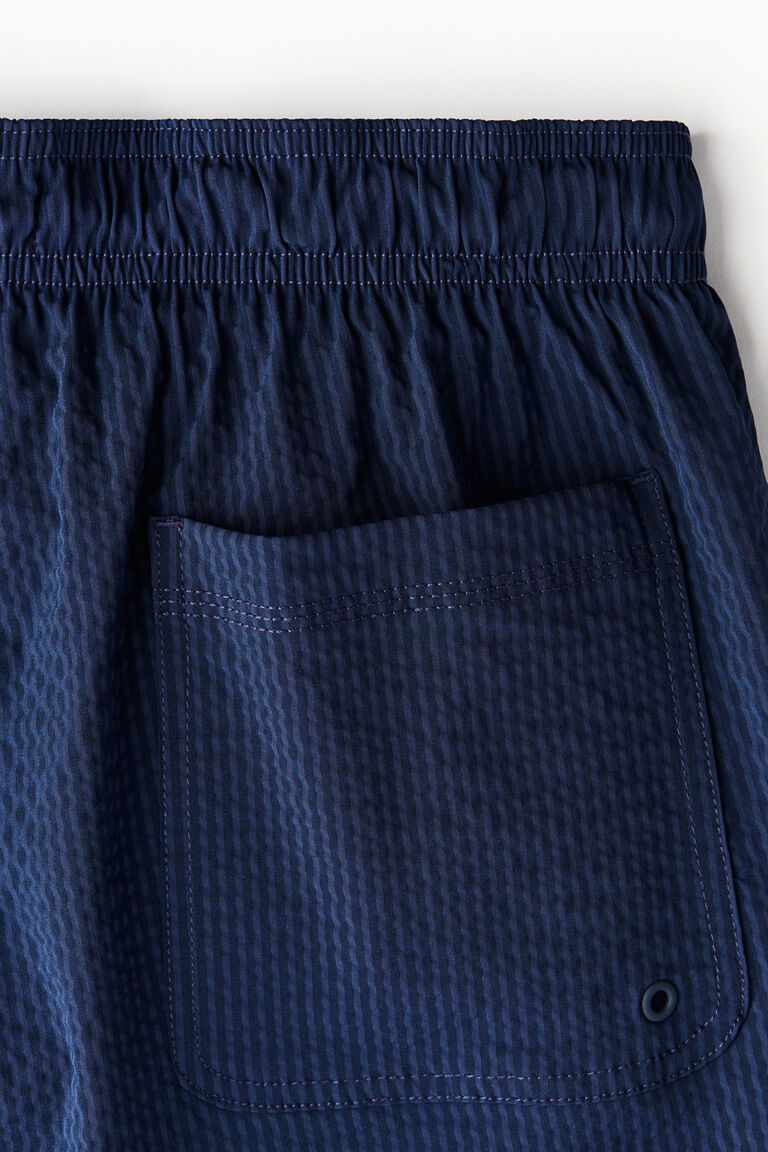 Seersucker Swim Short - Sea Spray Blue