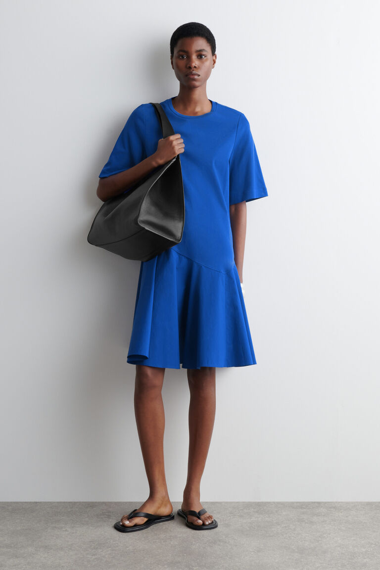 ASYMMETRIC MINI T-SHIRT DRESS