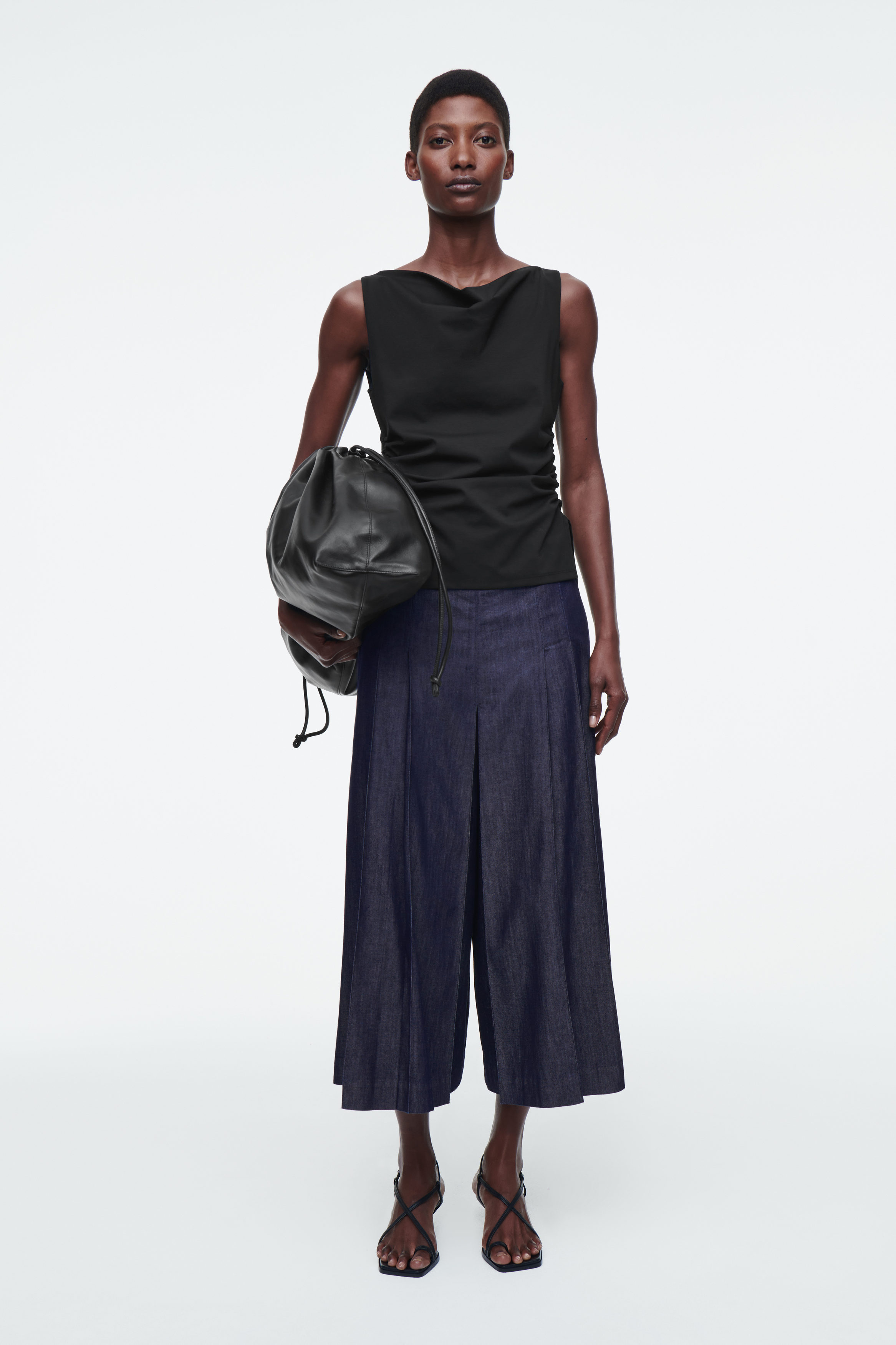 TAILORED DENIM SKORT
