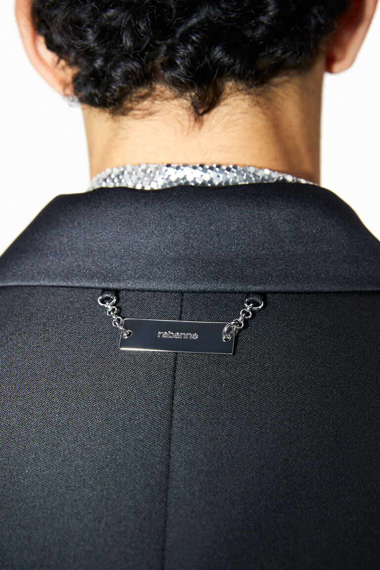 Satindetail tuxedo jumpsuit