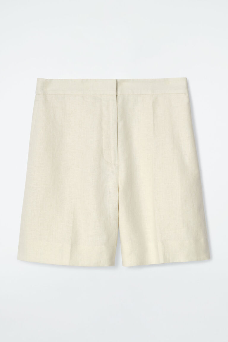 TAILORED ELASTICATED LINEN SHORTS