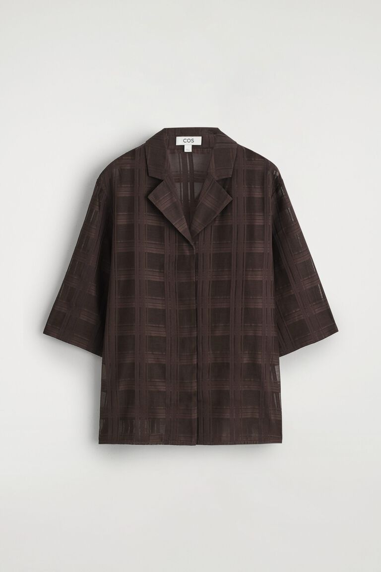 SHEER CHECKED RESORT SHIRT