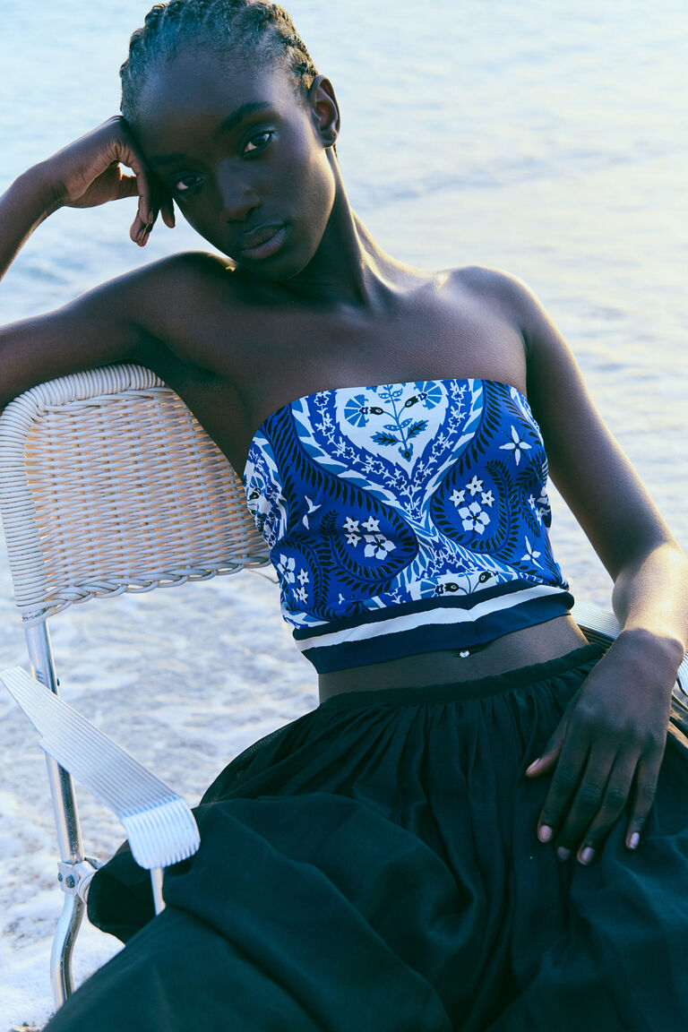Cropped bandeau top