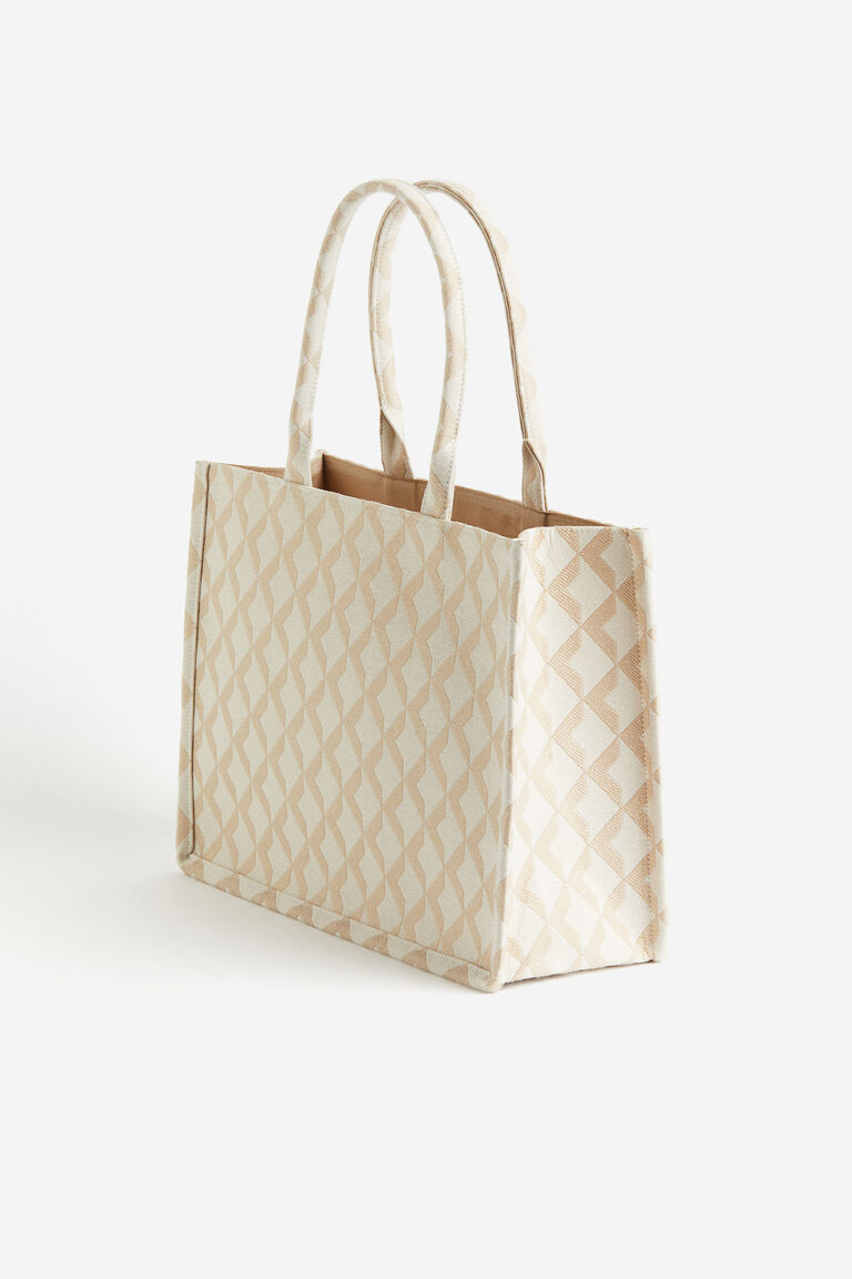 Jacquard-weave shopper