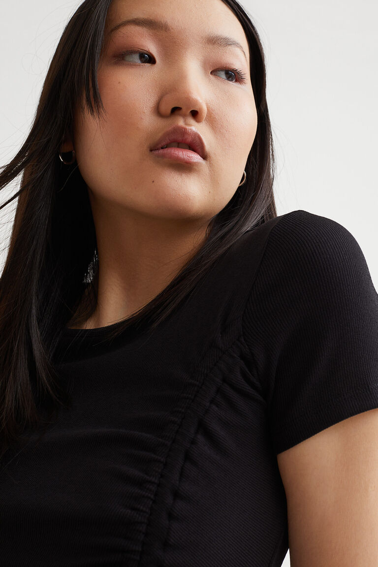 Drawstring Detail Washed Dress