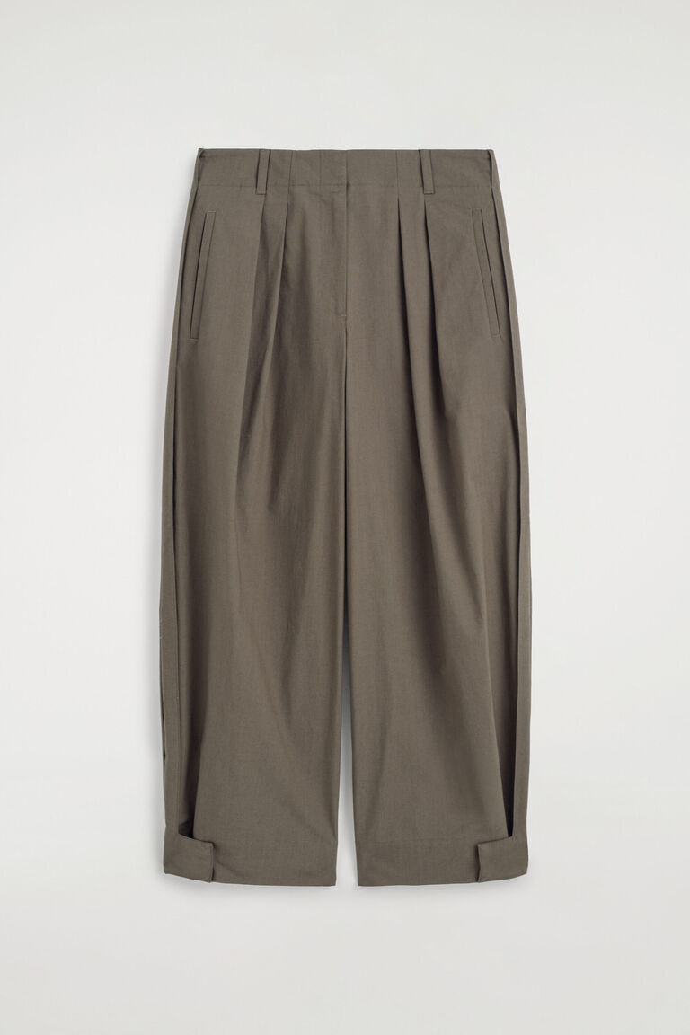 PLEATED TAPERED UTILITY TROUSERS