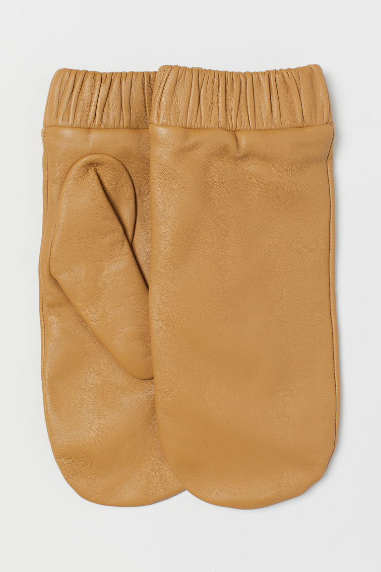 Leather mittens