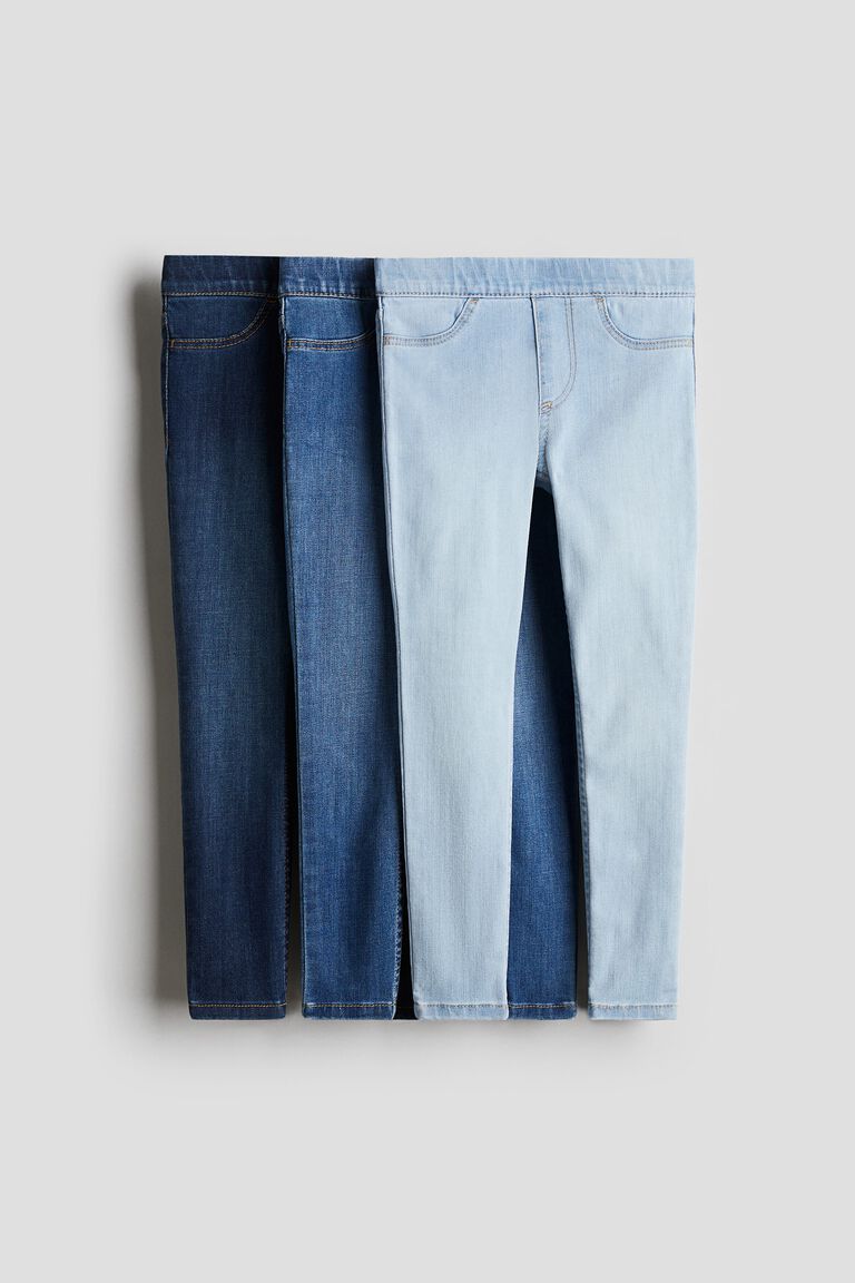 3-pack denim jeggings