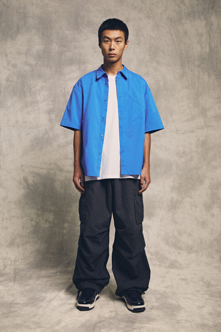 Loose Fit Crease-pattern shirt