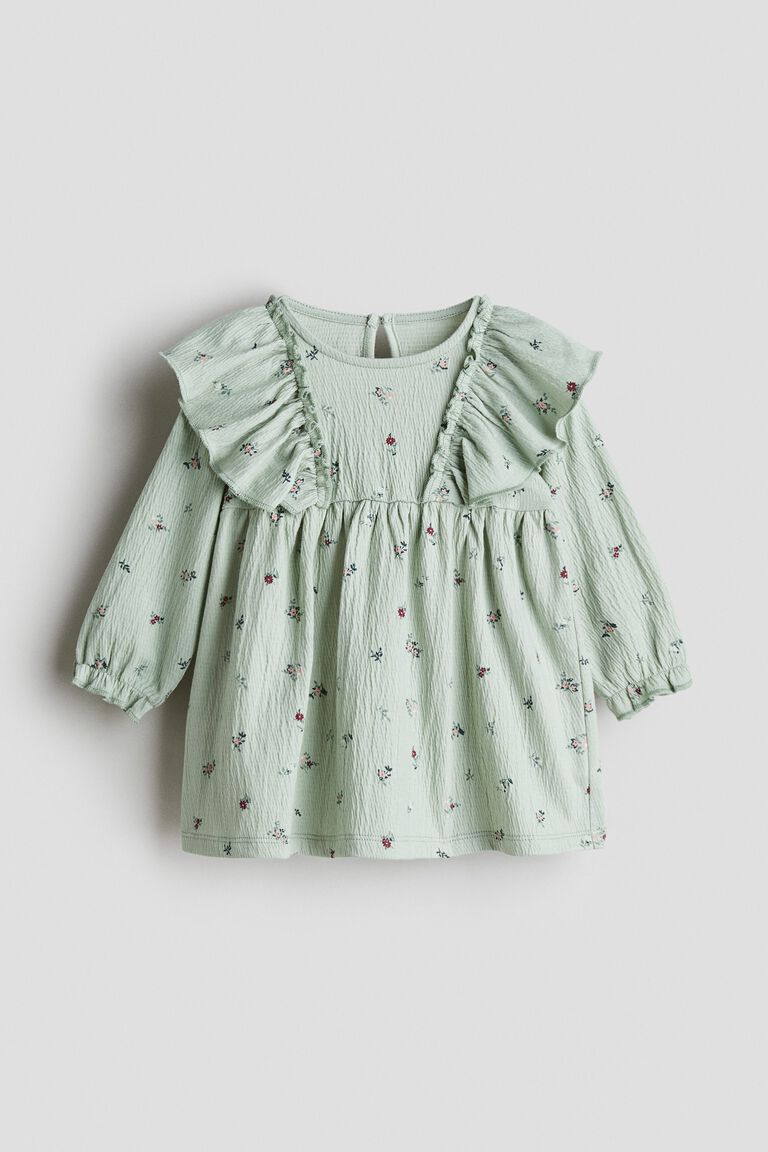 Crinkled cotton dress