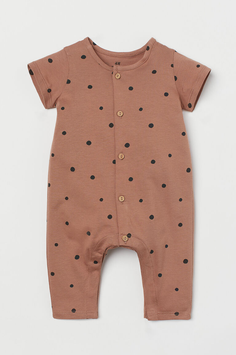 Cotton jersey romper suit