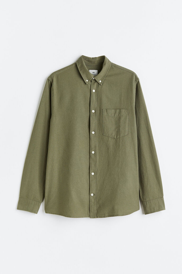 Rework Oxford Crop Shirt - L main image 1