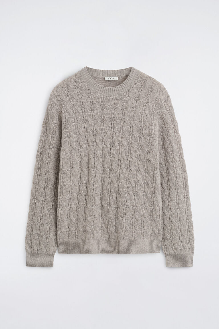 CABLE-KNIT CASHMERE CREW-NECK JUMPER