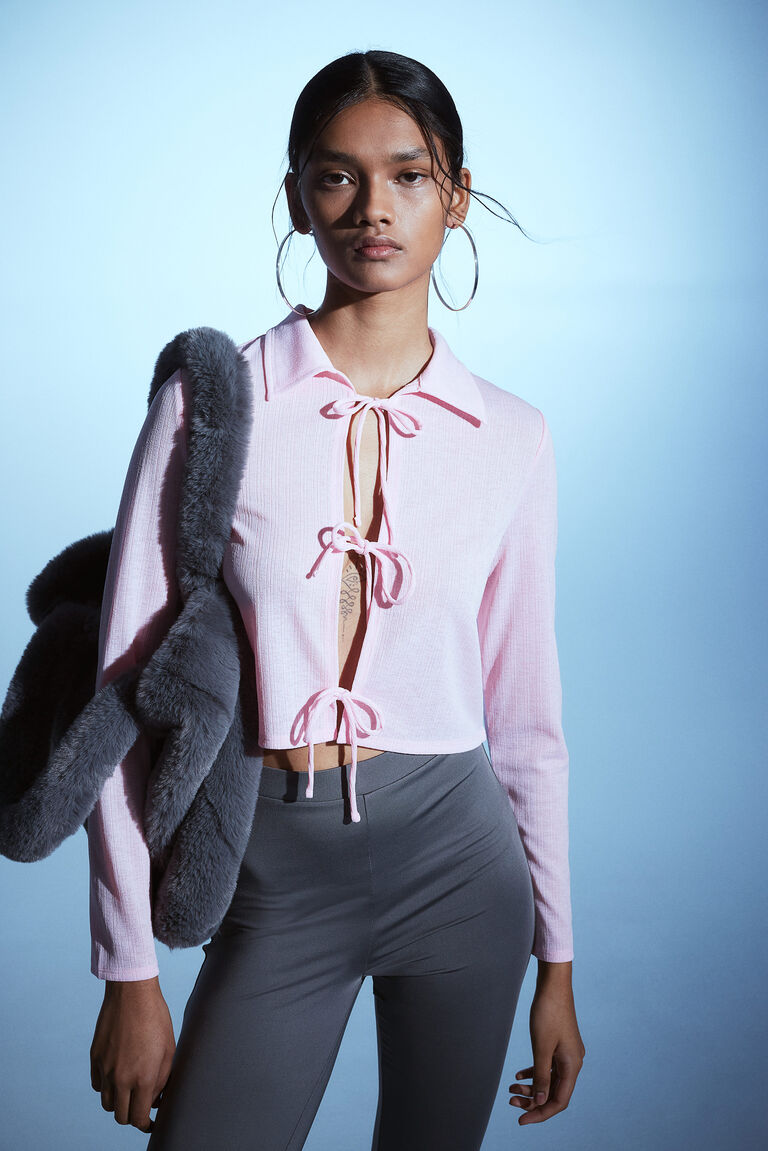 本日発送 andmary Dada ribbon tops pink beige andmary Dada ribbon tops pink beige 未開封 andmary Dada