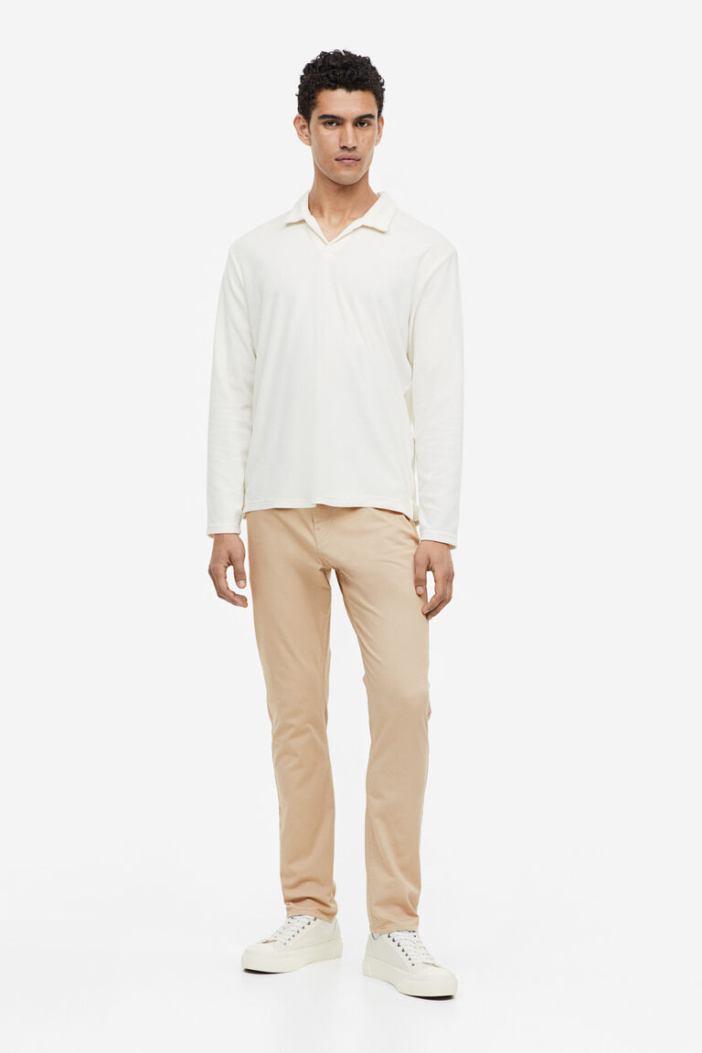 comfort fit cotton pants - white multi ikat