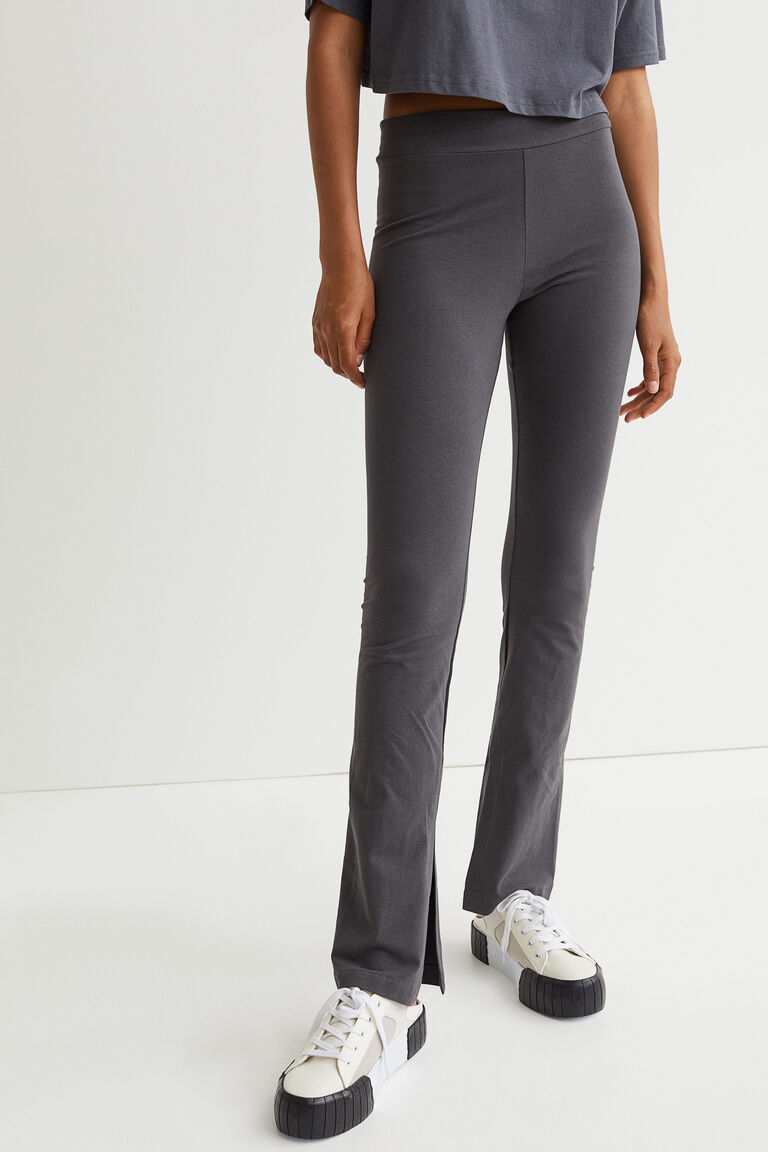 Flared slitdetail leggings