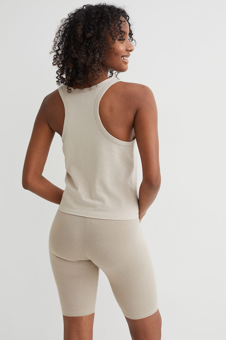 Cotton jersey cycling shorts