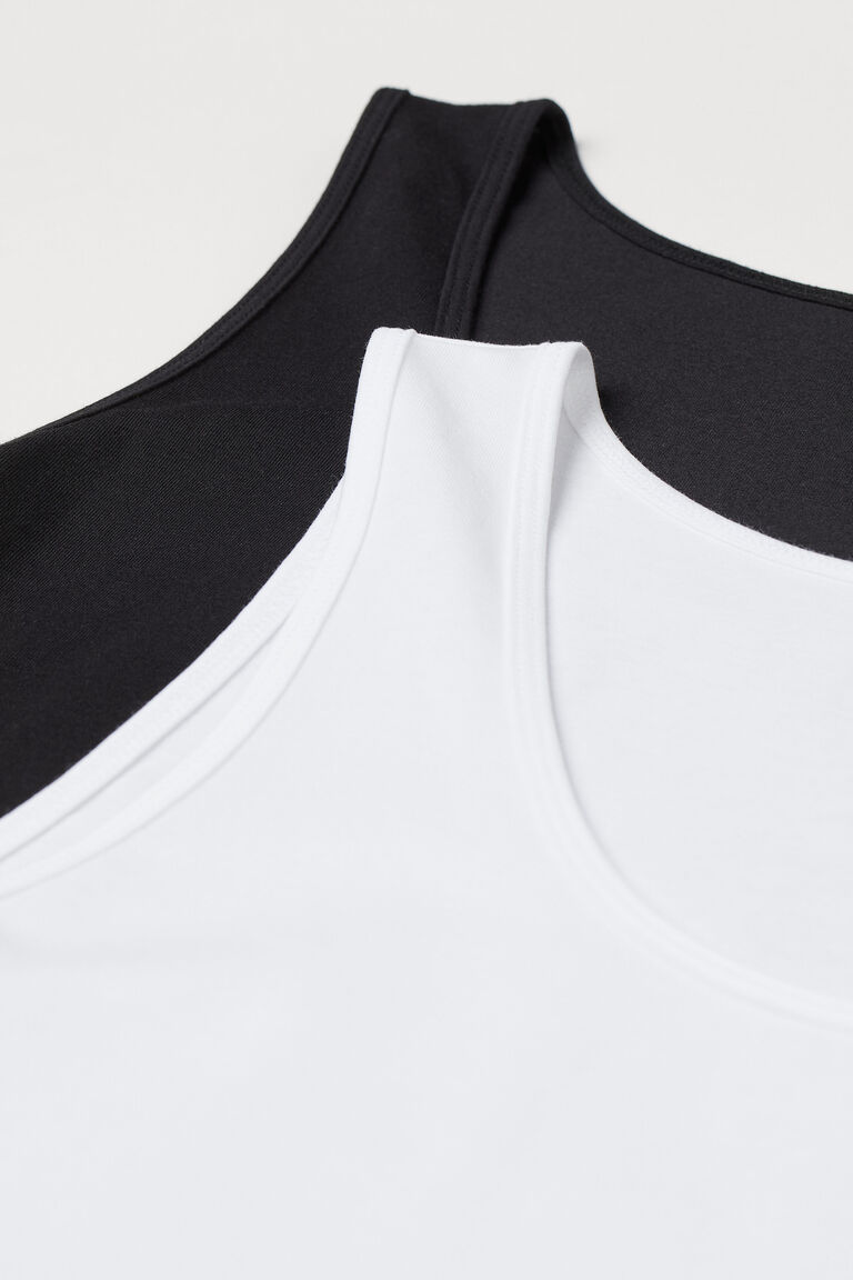 H&M+ 2pack cotton vest tops