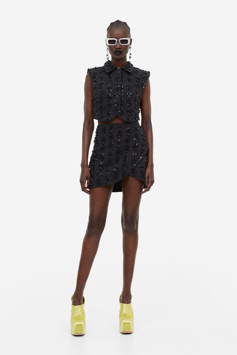 Vimodala Hw Wrap Skirt Black