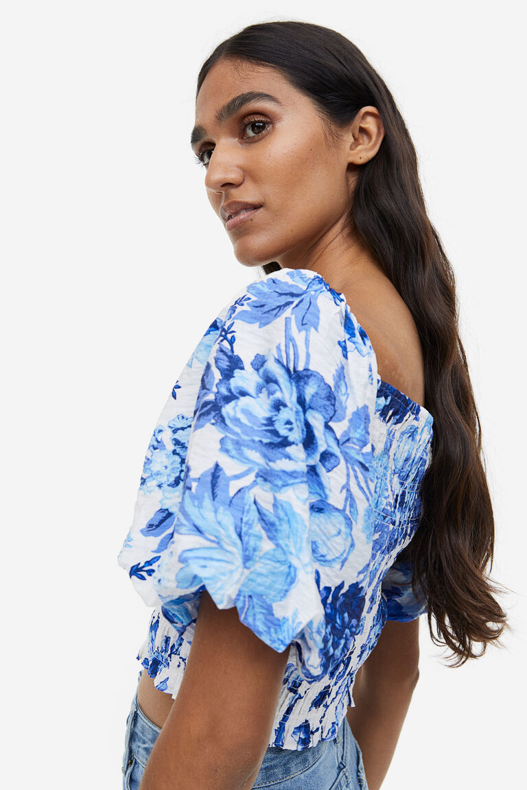 Smocked offtheshoulder top