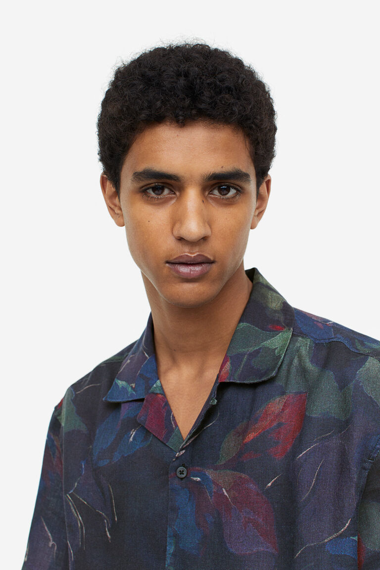 Floral Embroidered Relaxed Shirt and Bermuda Set