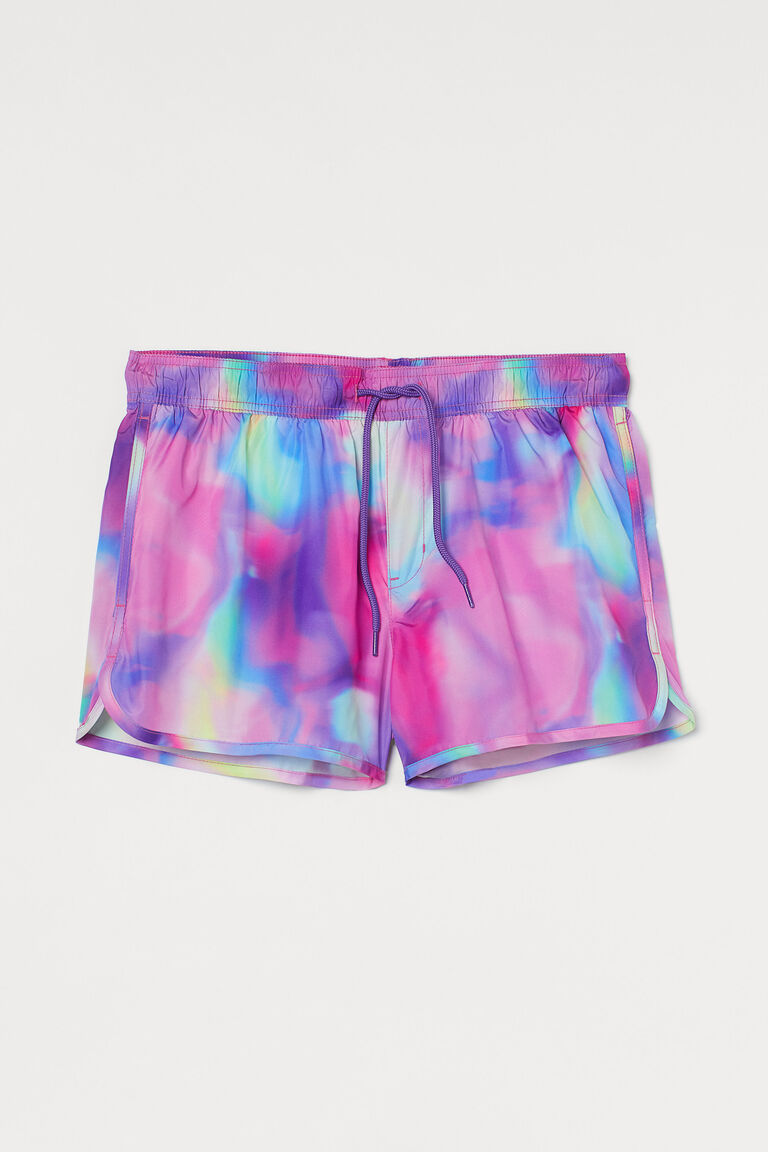 Patterned swim shorts