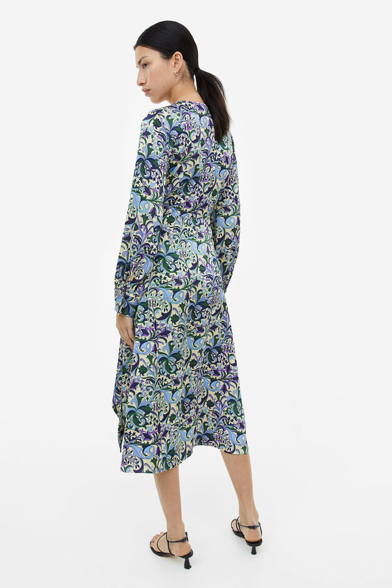 Balloon Dress in Lime Print - 3440916