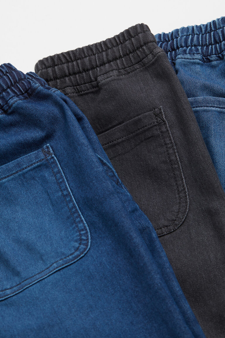 3pack denim joggers