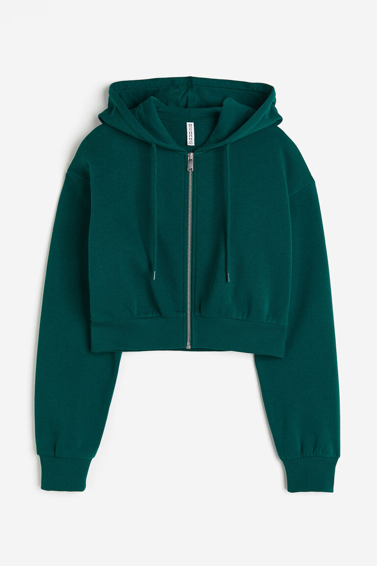 Cropped zipthrough hoodie