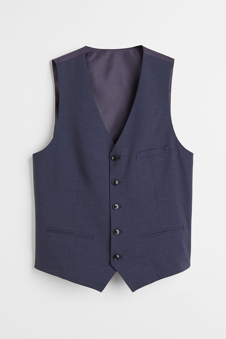 blue suit vest