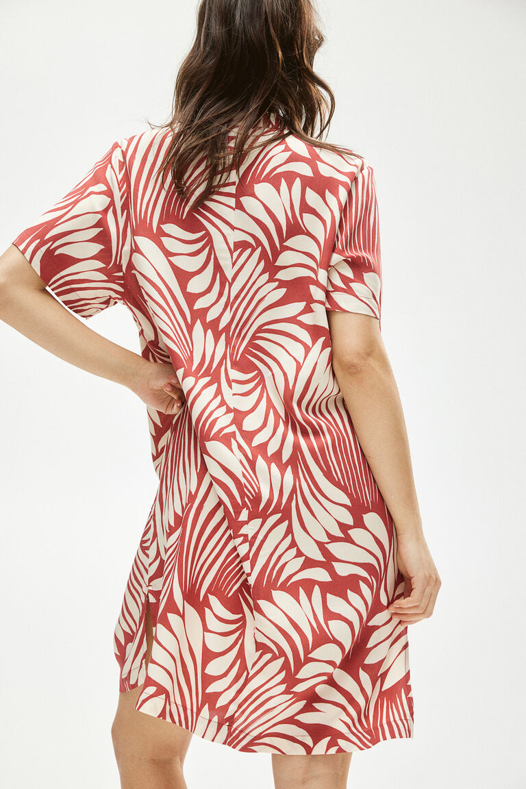 Silk Viscose Tunic in Navy