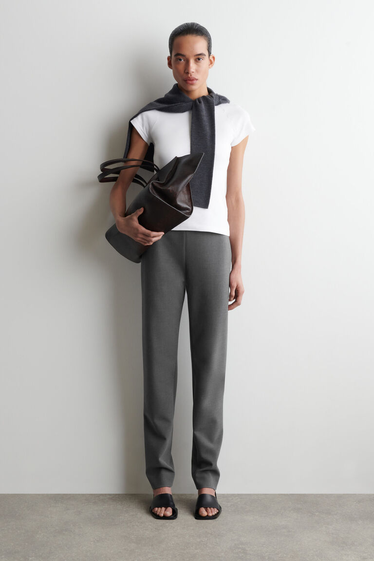 SLIM STRAIGHT-LEG TROUSERS