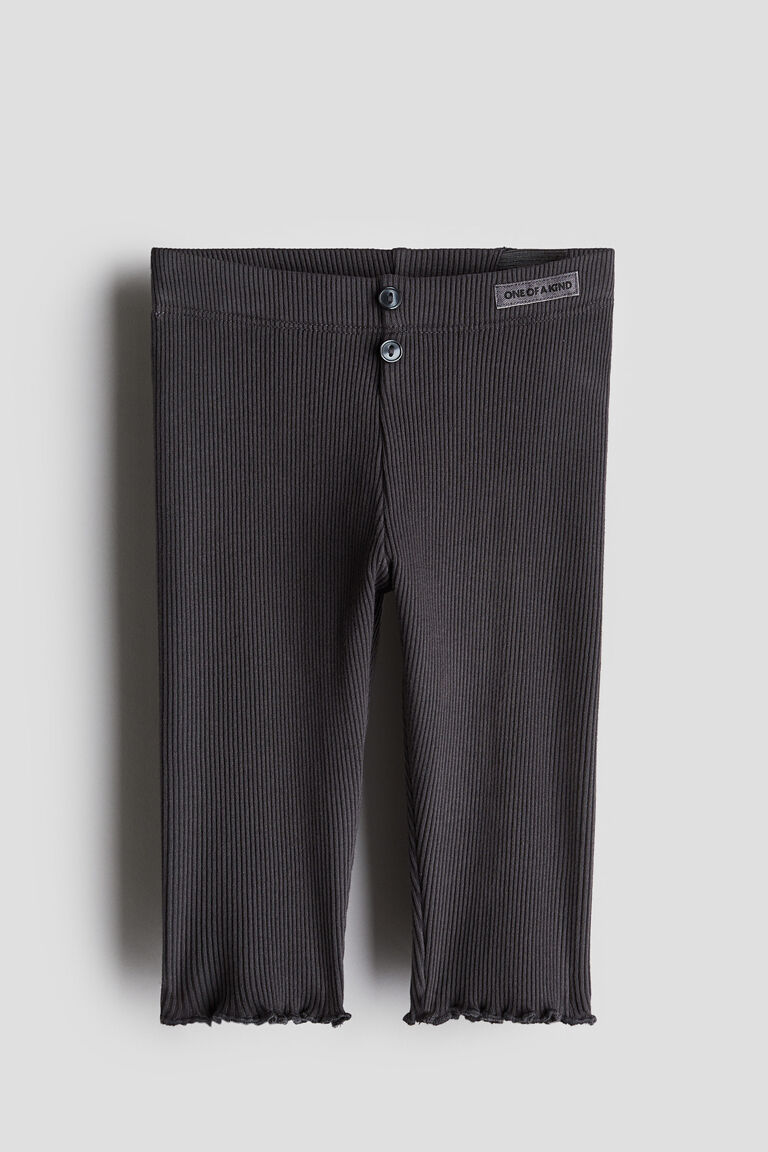 Ribbed cotton leggings