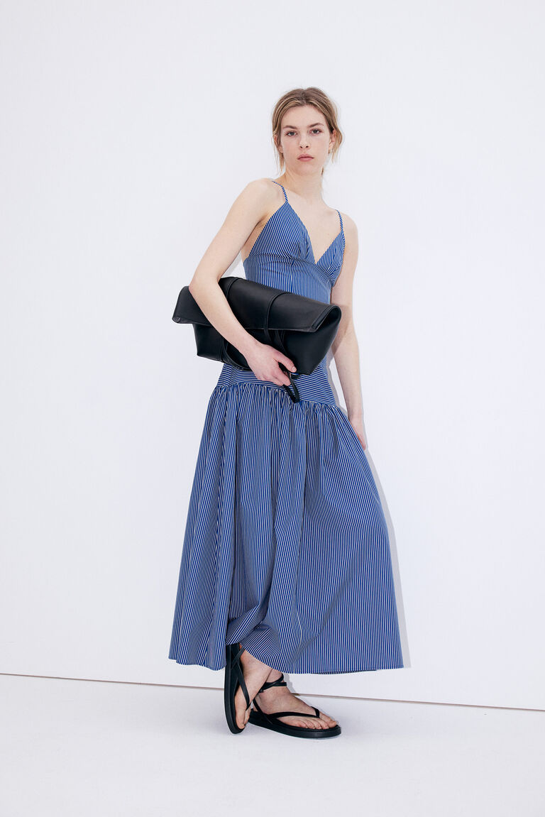 A-line poplin skirt