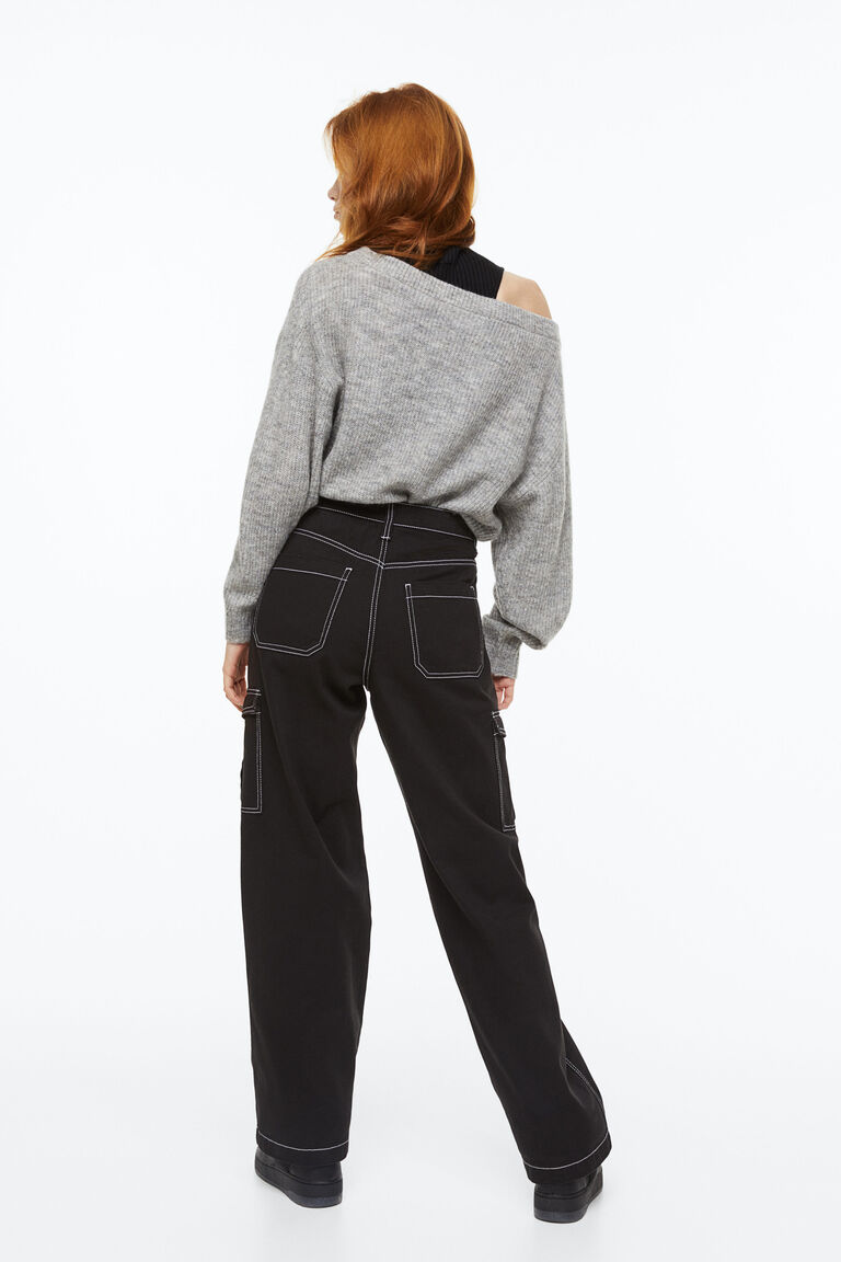 Babyhug Twill Full Length Solid Colour Trouser With Stretch & Cargo Pocket - Khaki