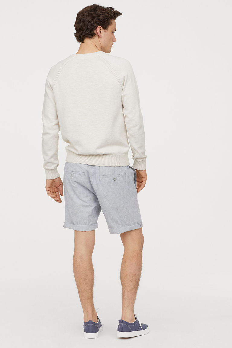 Kneelength cotton shorts