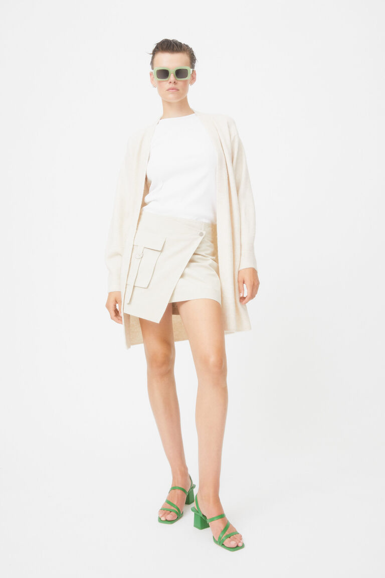 5010140 Beige Long Cardigan