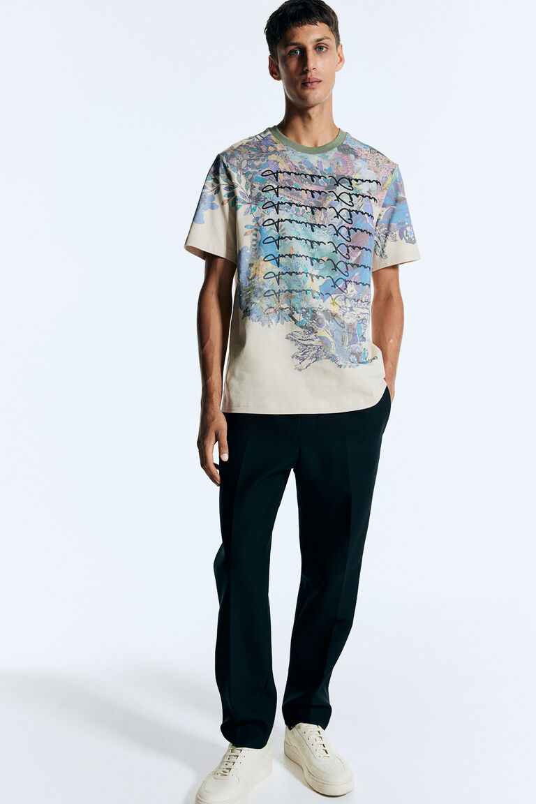 Floralprint cotton Tshirt