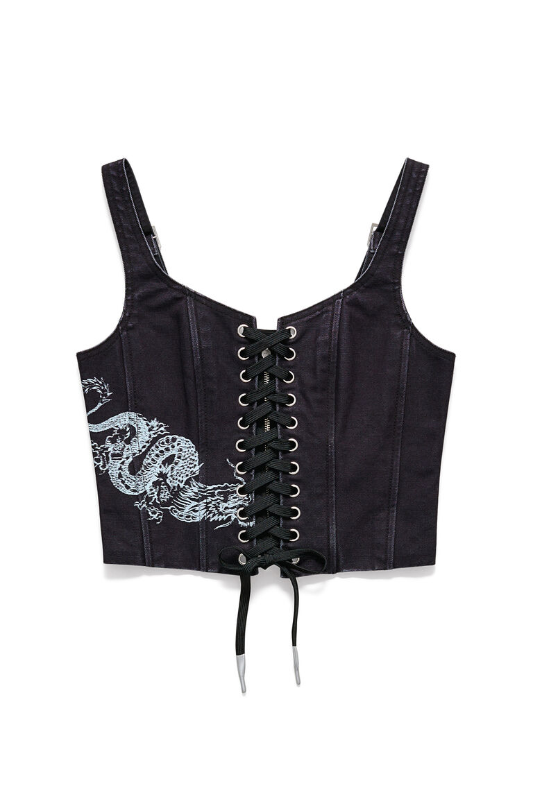 Lacing-detail corset top