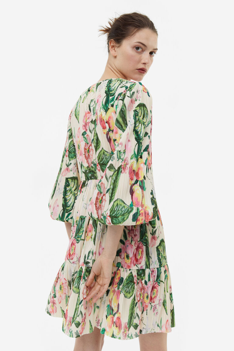 Pleated jersey dress