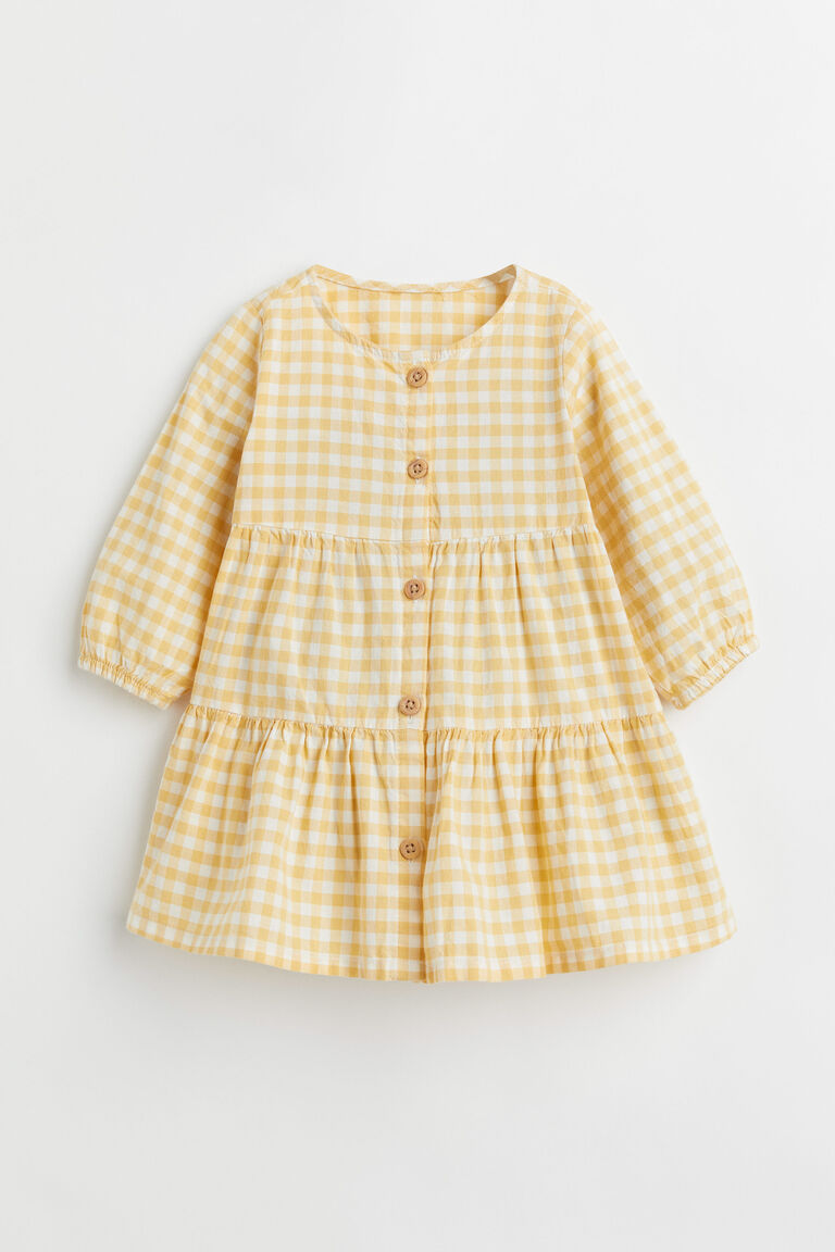 Buttonfront cotton dress