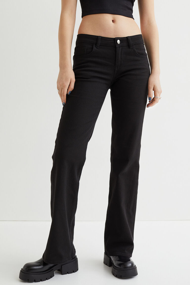 Low Waist Flared twill trousers
