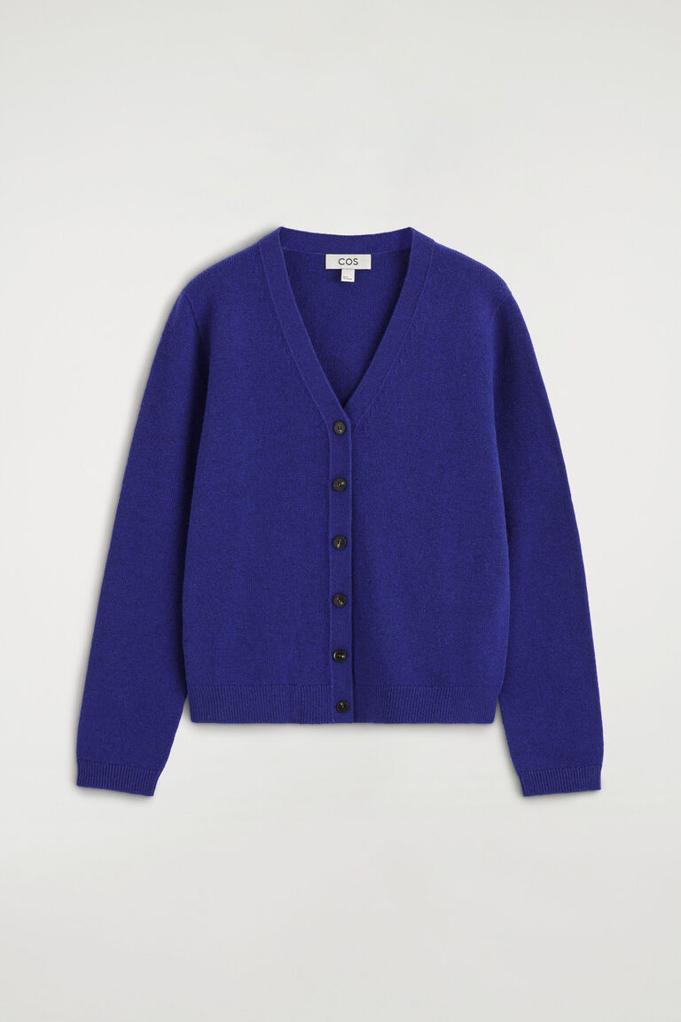 MERINO WOOL V-NECK CARDIGAN