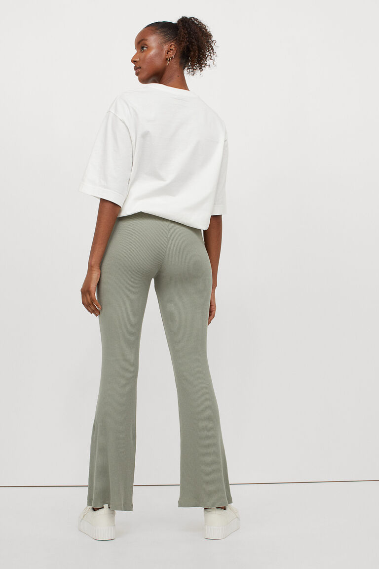 h&m ribbed trousers