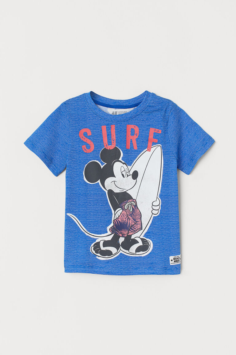Blue Marl 1-2 Years Disney Mickey Mouse Toddler Boys T-Shirt
